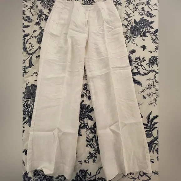 Talbots White Linen Trousers - Picture 8 of 16